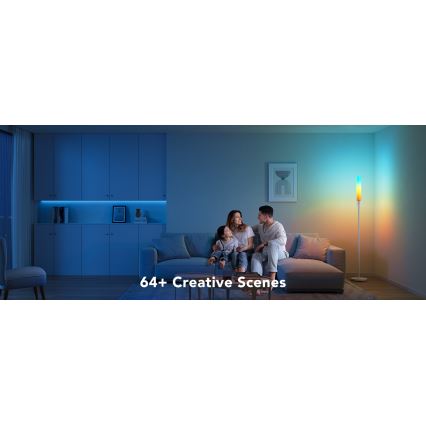 Govee - LED Dimbar golvlampa CYLINDER SMART RGBICWW 2200-6500K