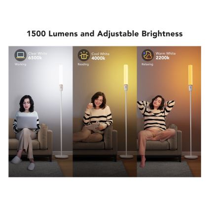 Govee - LED Dimbar golvlampa CYLINDER SMART RGBICWW 2200-6500K