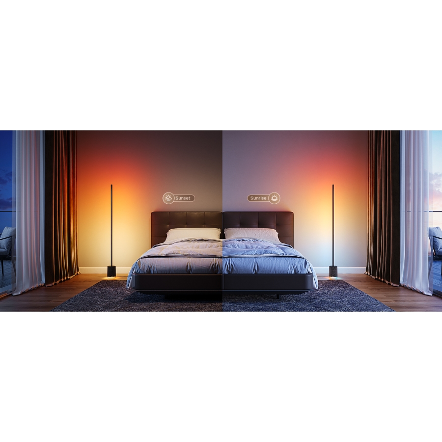 Govee - LED Dimbar golvlampa med en högtalare Pro RGBICWW 2200-6500K Wi-Fi + fjärrkontroll