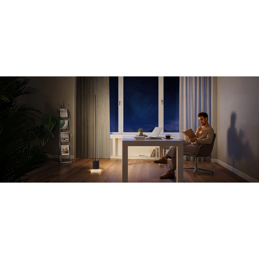 Govee - LED Dimbar golvlampa med en högtalare Pro RGBICWW 2200-6500K Wi-Fi + fjärrkontroll