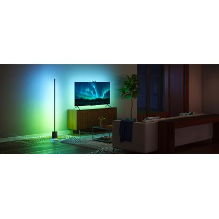 Govee - LED Dimbar golvlampa med en högtalare Pro RGBICWW 2200-6500K Wi-Fi + fjärrkontroll
