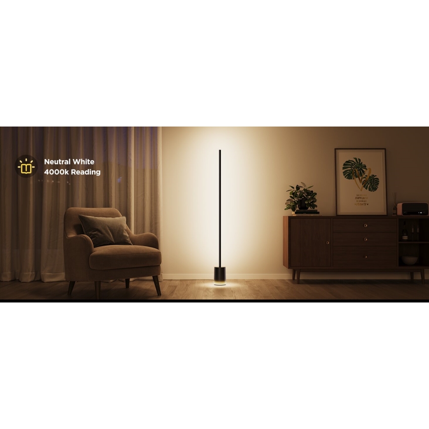 Govee - LED Dimbar golvlampa Smart MATTER LED RGBICWW 2200-6500K Wi-Fi + fjärrkontroll