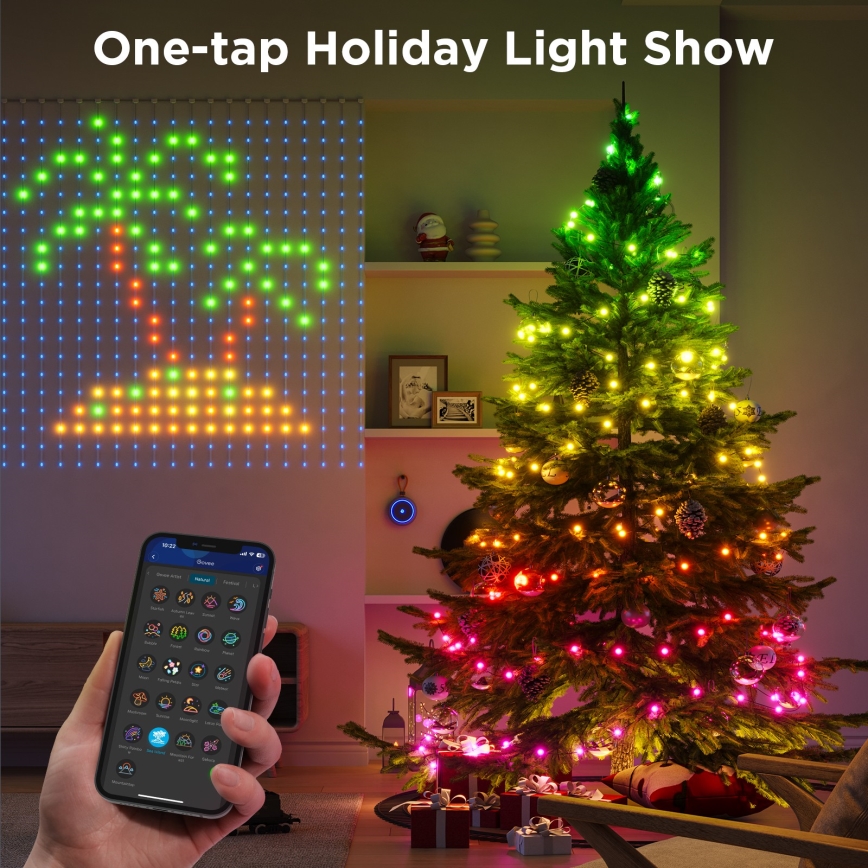 Govee - LED RGB Ljusreglerad utomhus dekorativ slinga LED/15W/230V IP65 Wi-Fi