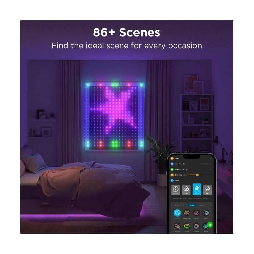 Govee - LED RGB Ljusreglerad utomhus dekorativ slinga LED/15W/230V IP65 Wi-Fi