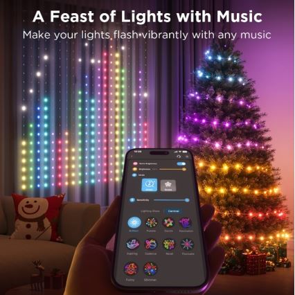 Govee - LED RGB Ljusreglerad utomhus dekorativ slinga LED/15W/230V IP65 Wi-Fi