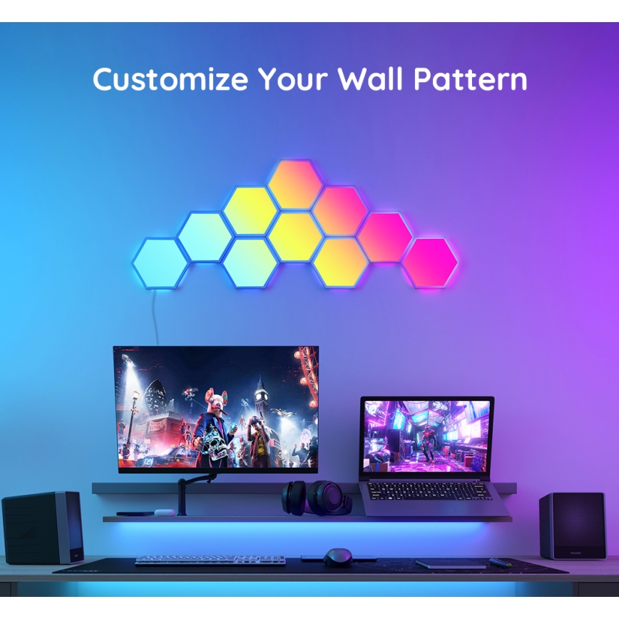 Govee - Förlängningskit 2x LED RGB Ljusreglerad panel LED/7,2W/230V Wi-Fi