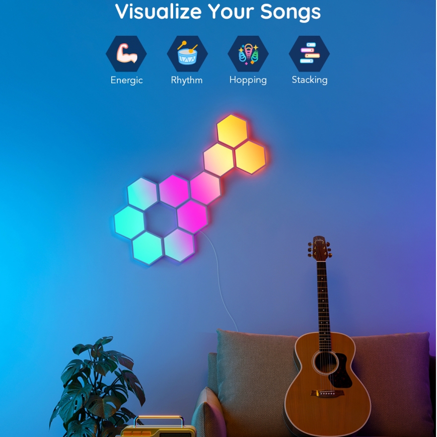 Govee - Förlängningskit 2x LED RGB Ljusreglerad panel LED/7,2W/230V Wi-Fi