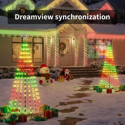 Govee - LED RGBIC julgran med stjärna LED/15W/230V IP65 1,8m Matter Wi-Fi