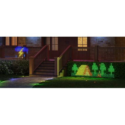 Govee - LED RGBIC ljusnät för utomhusbruk 143x85cm Wi-Fi Matter IP65