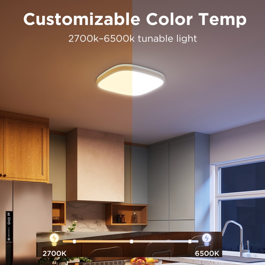Govee - LED RGBIC Ljusreglerad taklampa LED/24W/230V 2700-6500K Wi-Fi