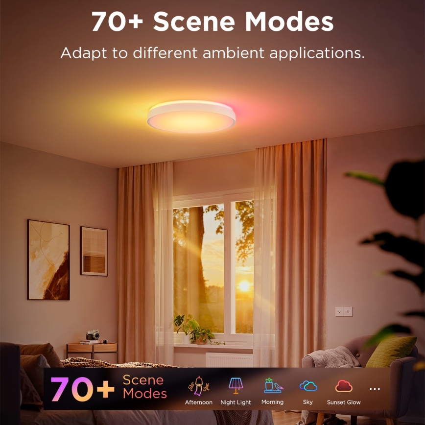 Govee - LED RGBIC Ljusreglerad taklampa LED/49W/230V 2700-6500K Wi-Fi