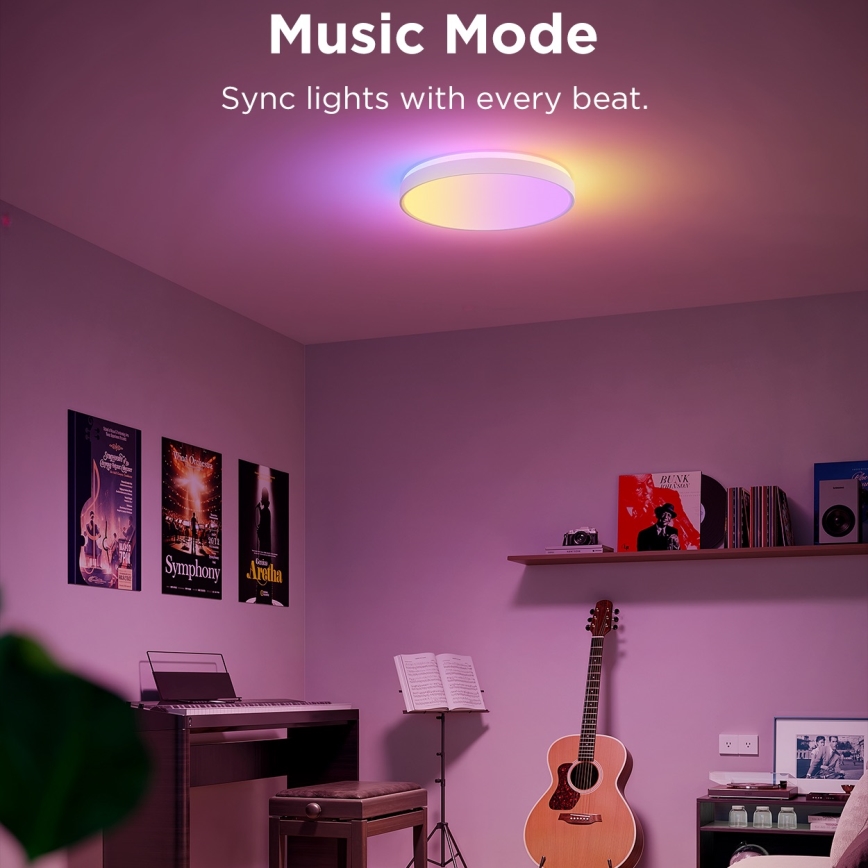 Govee - LED RGBIC Ljusreglerad taklampa LED/49W/230V 2700-6500K Wi-Fi