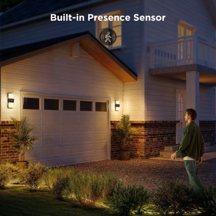 Govee - LED RGBIC Ljusreglerad vägglampa med sensor för utomhusbruk LED/230V IP65 2700-6500K Wi-Fi