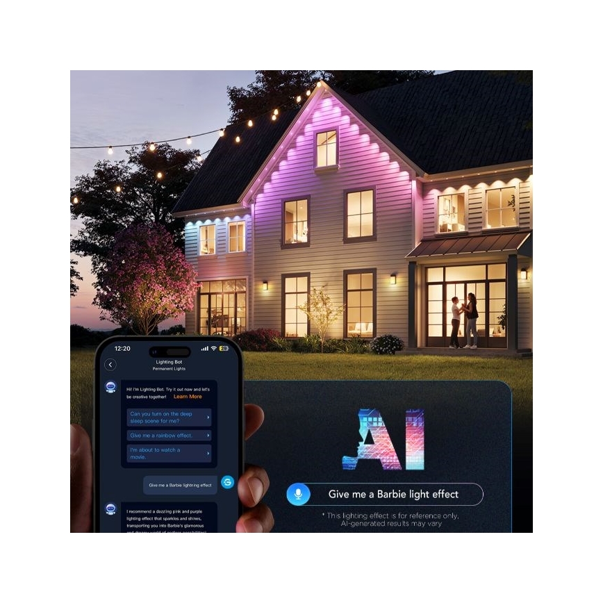 Govee - LED RGBIC String Downlights 30m Wi-Fi Matter IP67