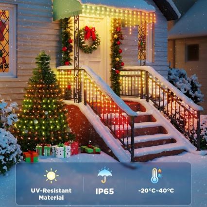 Govee - LED RGBIC Utomhusslinga Smart Istappar 10m Wi-Fi Matter IP65