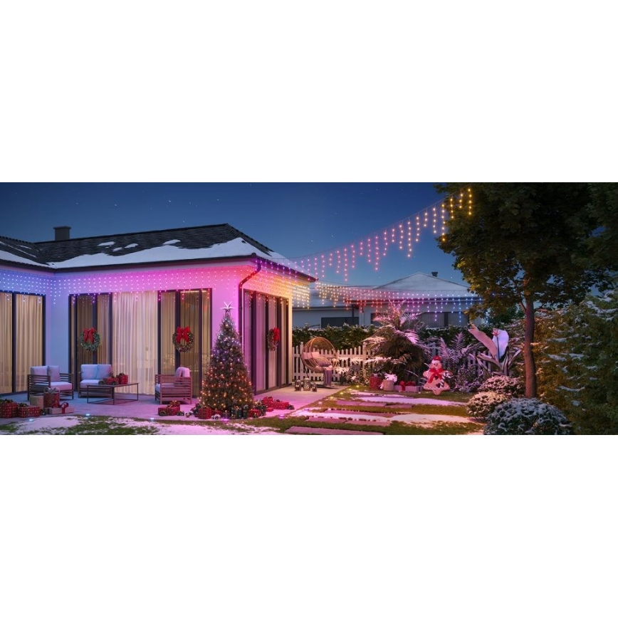 Govee - LED RGBIC Utomhusslinga Smart Istappar 10m Wi-Fi Matter IP65
