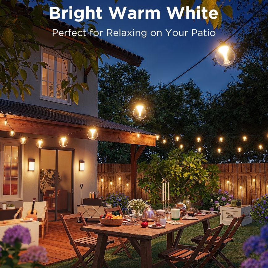 Govee - LED RGBICW Ljusreglerad utomhus dekorativ slinga LED/24W/230V IP67 2700-6500K Wi-Fi