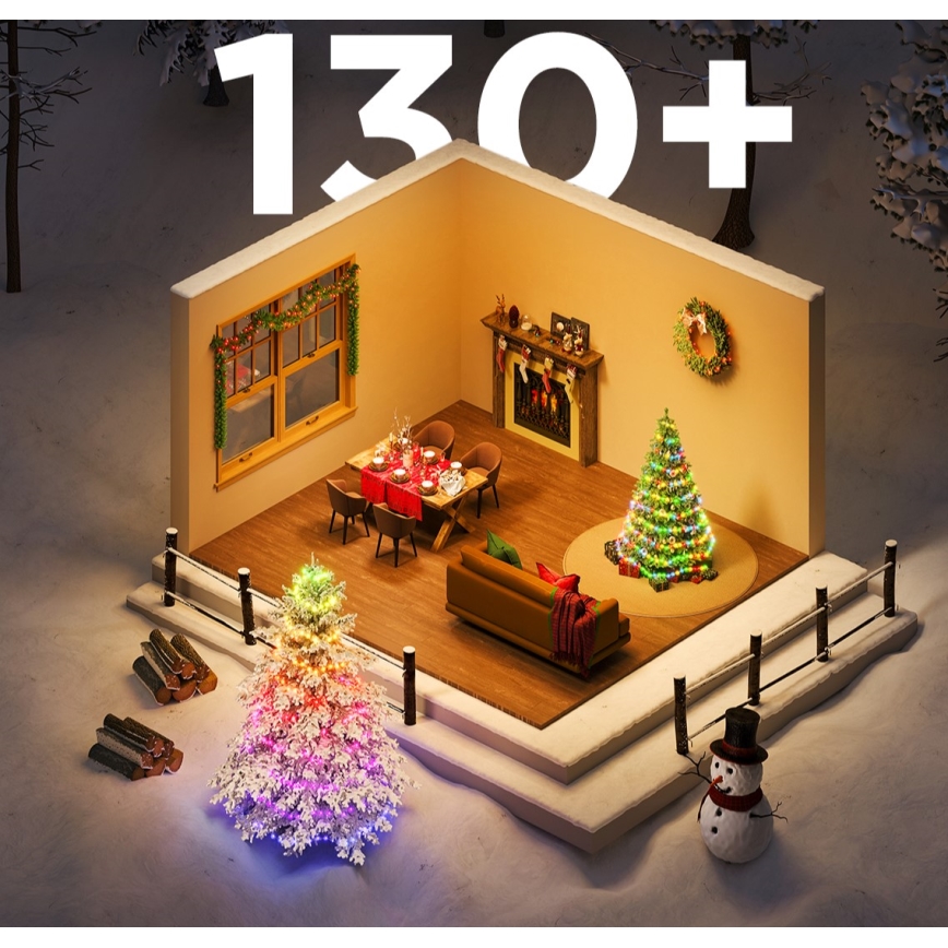 Govee - LED RGBICW Utomhus Julkedja 2700-6500K 20m Wi-Fi Matter IP66