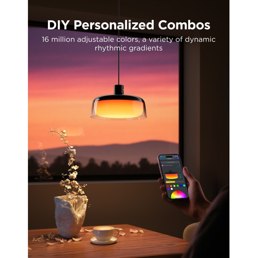 Govee - LED RGBICWW Dimbar taklampa med vajer LED/21W/230V Matter Wi-Fi