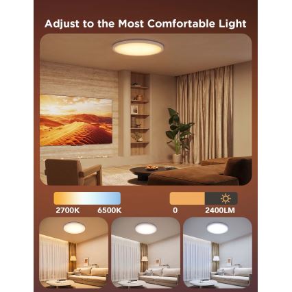 Govee - LED RGBICWW Dimmbar taklampa LED/29W/230V Ø 30 cm matt Wi-Fi