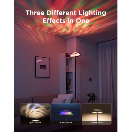 Govee - LED RGBICWW Dimmbar golvlampa UPLIGHTER MATTER LED/24W/230V Wi-Fi