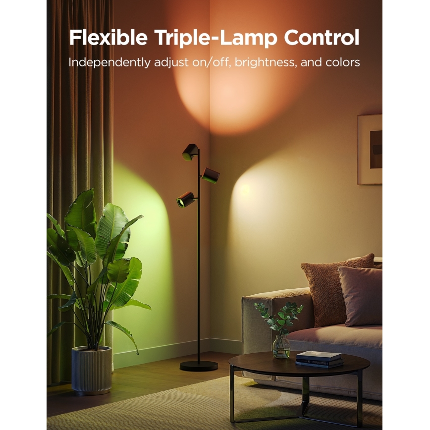 Govee - LED RGBICWW Dimmbar golvlampa TREE MATTER LED/48W/230V Wi-Fi