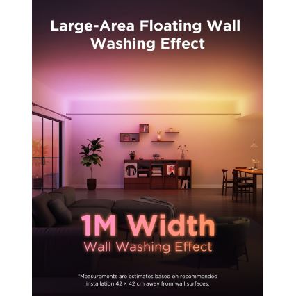 Govee - LED RGBICWW Hängande LED-remsa, 36 W/24 V, 4 m, Skyline matt, Wi‑Fi