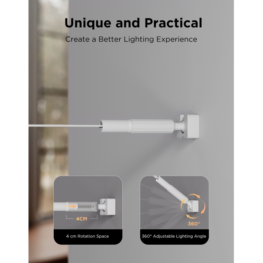 Govee - LED RGBICWW Hängande LED-remsa, 36 W/24 V, 4 m, Skyline matt, Wi‑Fi