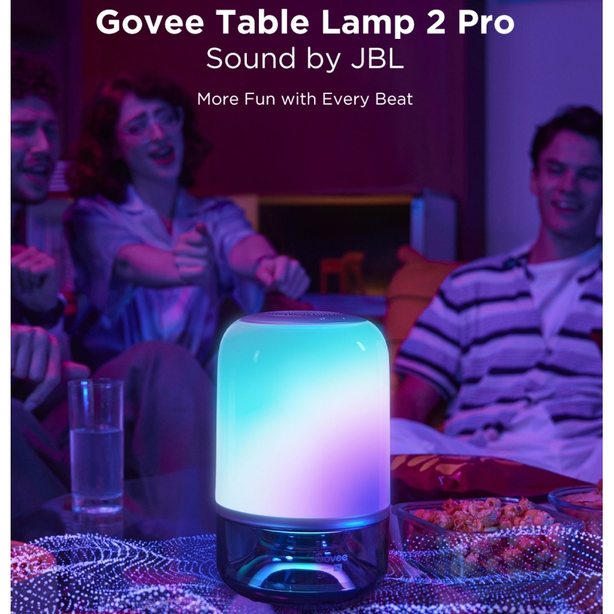 Govee - LED RGBW dimbar bordslampa med högtalare LED/36W/12V Wi-Fi