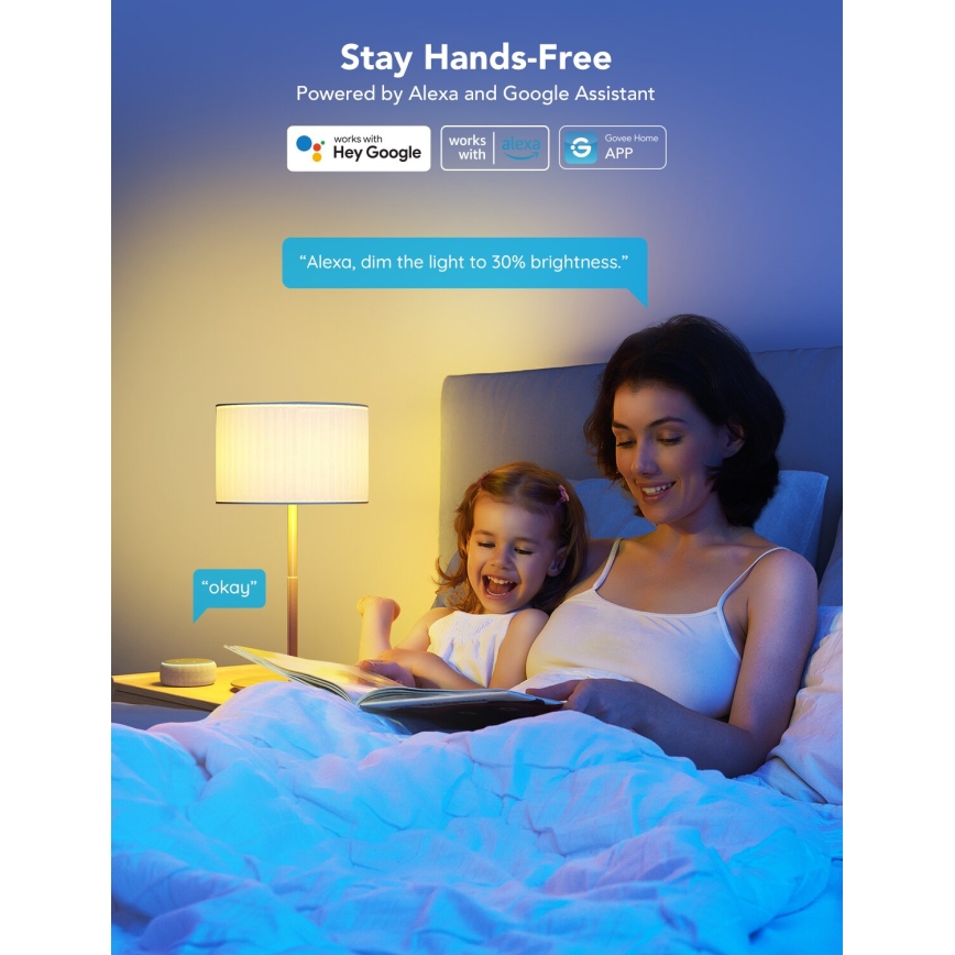 Govee - LED RGBWW Ljusreglerad glödlampa Smart E27/12W/230V 2700-6500K Wi-Fi