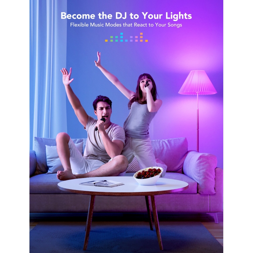 Govee - LED RGBWW Ljusreglerad glödlampa Smart E27/12W/230V 2700-6500K Wi-Fi