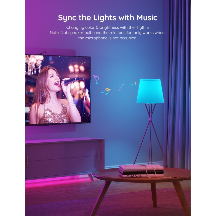 Govee - LED RGBWW Ljusreglerad glödlampa Smart E27/12W/230V 2700-6500K Wi-Fi