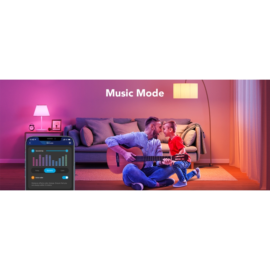Govee - LED RGBWW Ljusreglerad glödlampa Smart E27/12W/230V 2700-6500K Wi-Fi