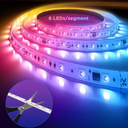 Govee - LED RGBWWIC Ljusreglerad förlängning list Slinga Belysning 2 Pro 1m Wi-Fi Matter