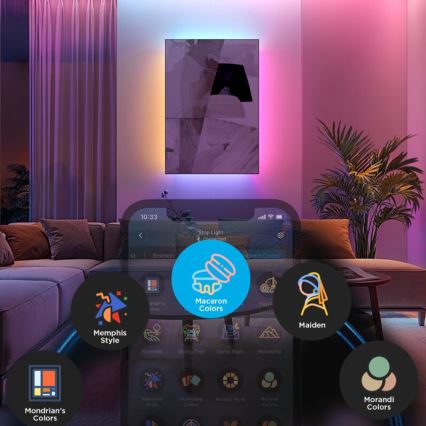 Govee - LED RGBWWIC Ljusreglerad förlängning list Slinga Belysning 2 Pro 1m Wi-Fi Matter