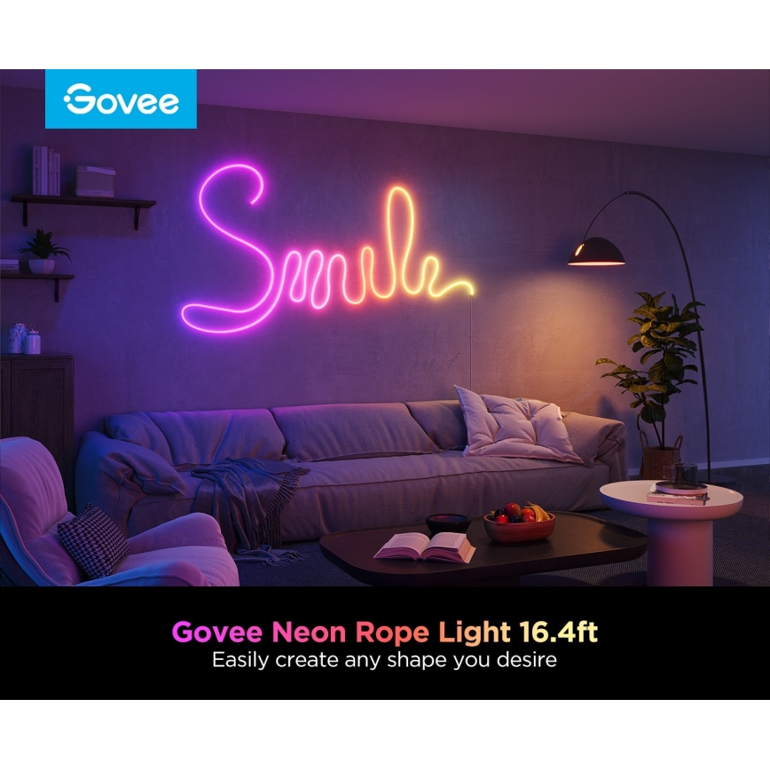 Govee - Neon 2 MATTER böjbar LED list 5m RGBIC Wi-Fi IP67