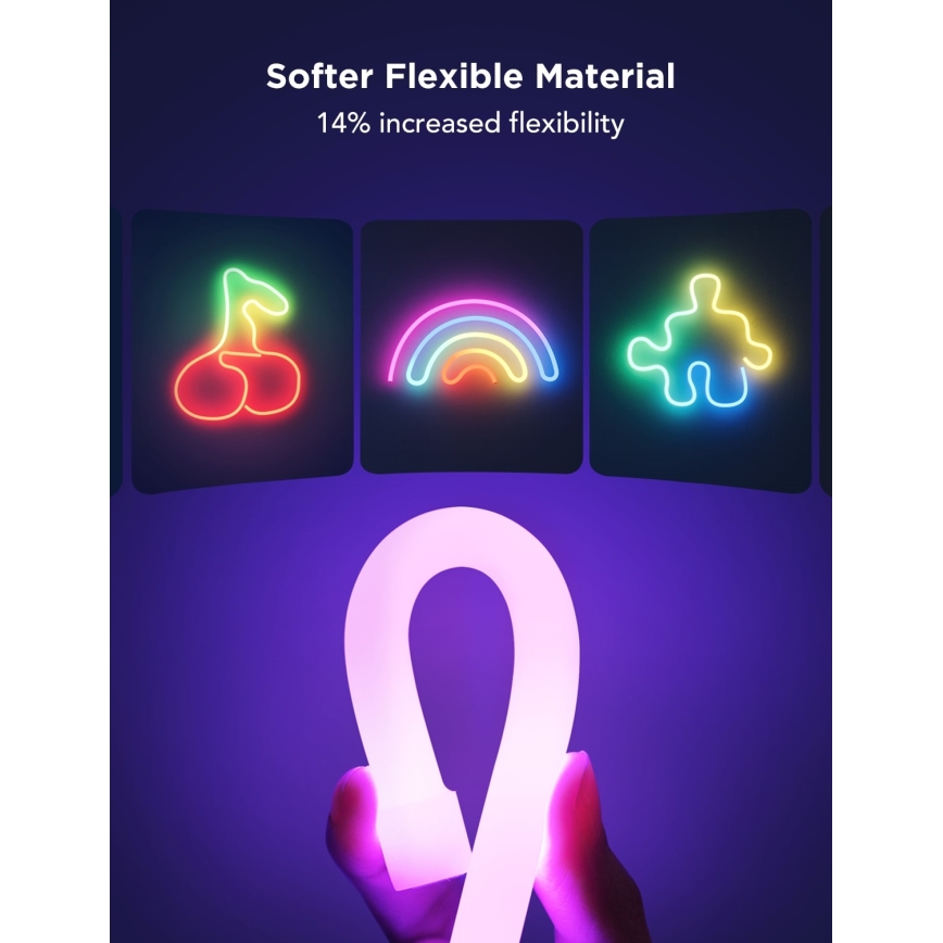 Govee - Neon 2 MATTER böjbar LED list 5m RGBIC Wi-Fi IP67