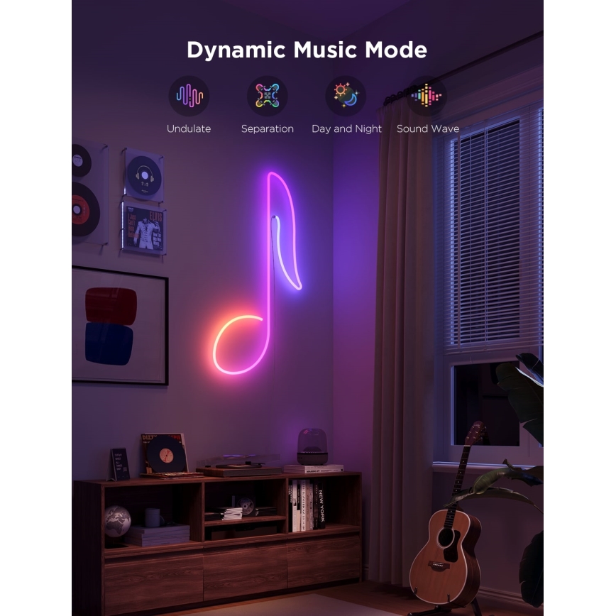 Govee - Neon 2 MATTER böjbar LED list 5m RGBIC Wi-Fi IP67