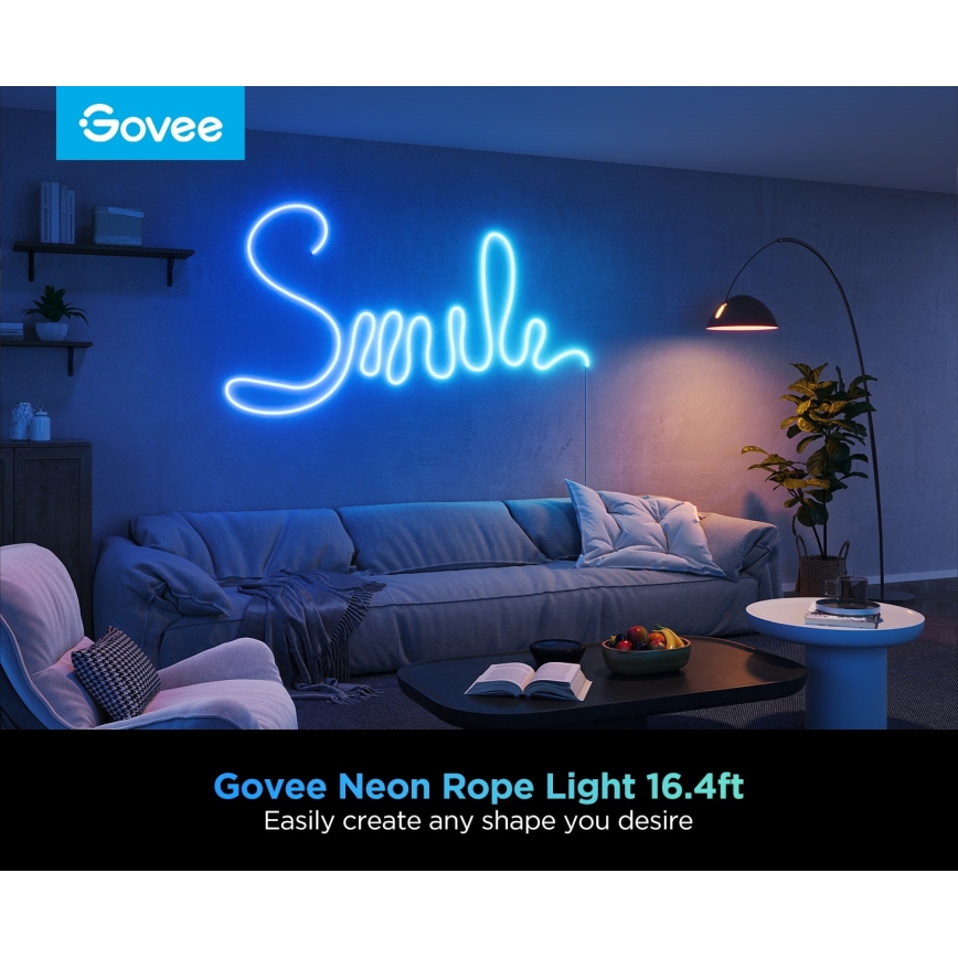 Govee - Neon 2 MATTER böjbar LED list 5m RGBIC Wi-Fi IP67