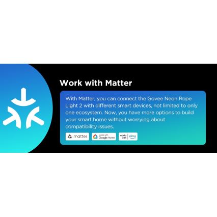 Govee - Neon 2 MATTER böjbar LED list 5m RGBIC Wi-Fi IP67
