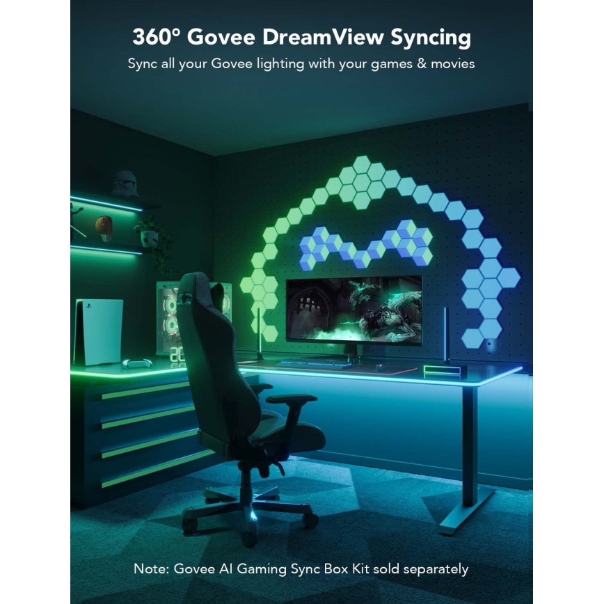 Govee - Neon LED backljus för bord 3m RGBIC Wi-Fi