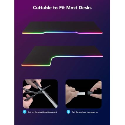 Govee - Neon LED backljus för bord 3m RGBIC Wi-Fi