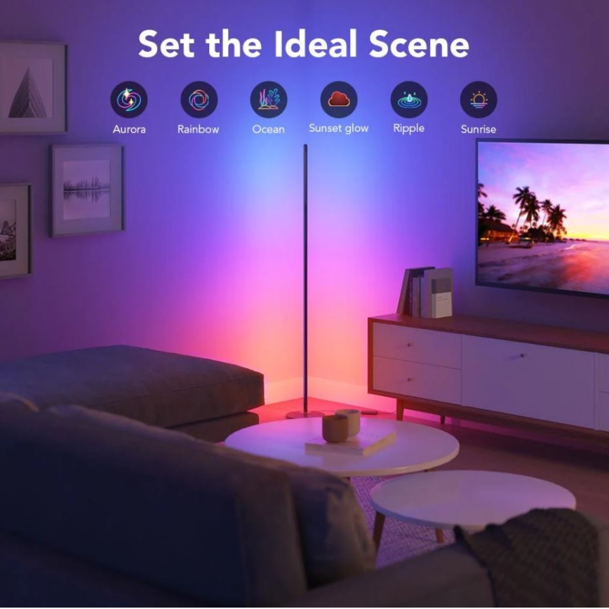 Govee - RGBICW Smart Hörn Floor Lamp Wi-Fi