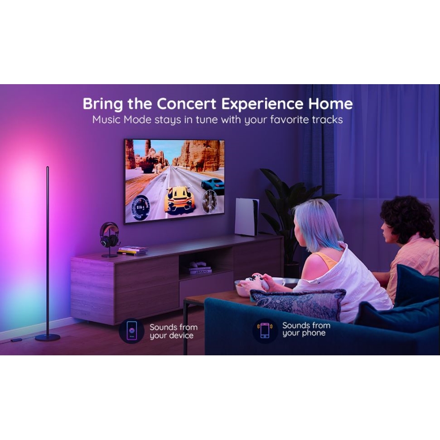 Govee - RGBICW Smart Hörn Floor Lamp Wi-Fi
