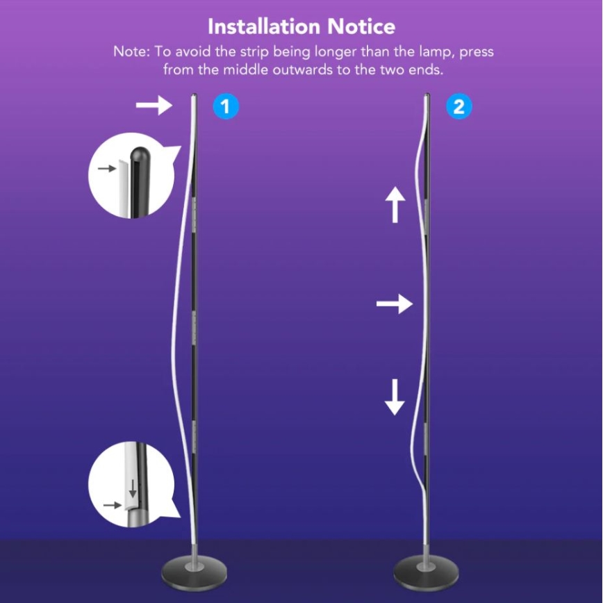 Govee - RGBICW Smart Hörn Floor Lamp Wi-Fi