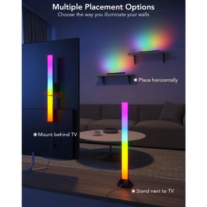 Govee - SMART LED RGBIC-panel 38 cm pro TV 43-75 - 2 st Wi-Fi