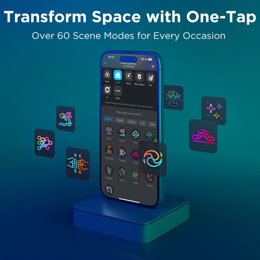 Govee - Smart RGBIC Gaming Pro ljuspaneler Matter Wi‑Fi