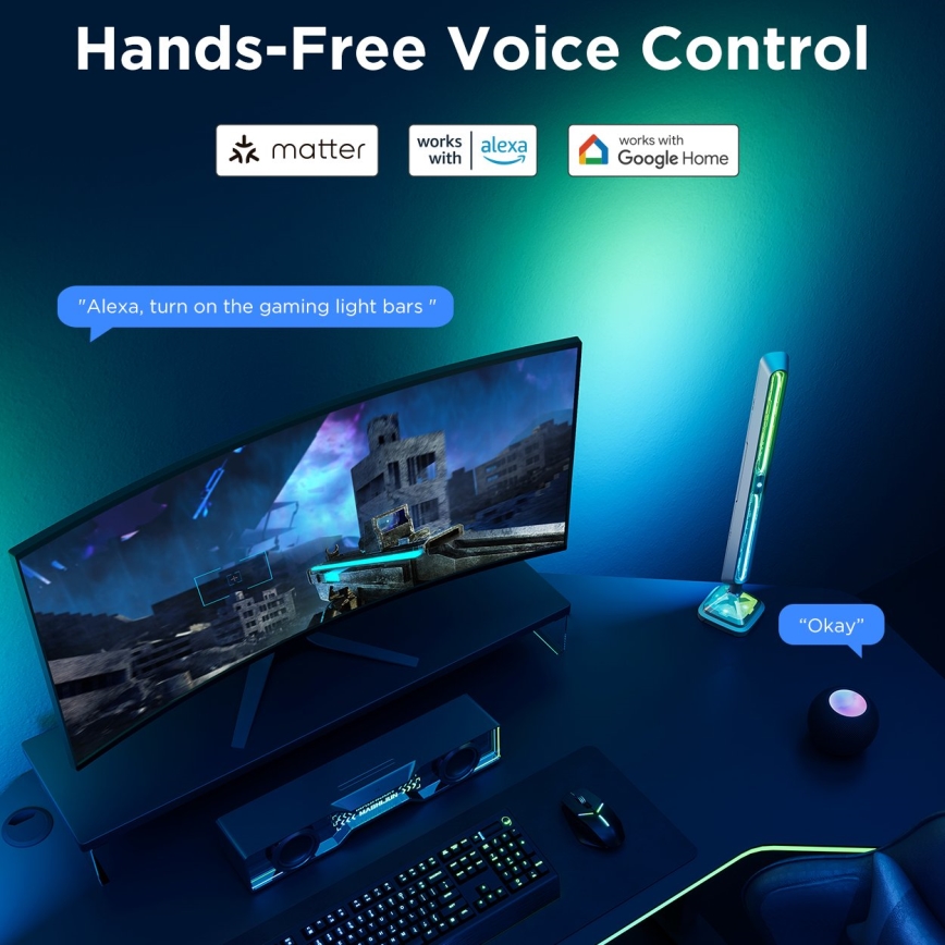 Govee - Smart RGBIC Gaming Pro ljuspaneler Matter Wi‑Fi