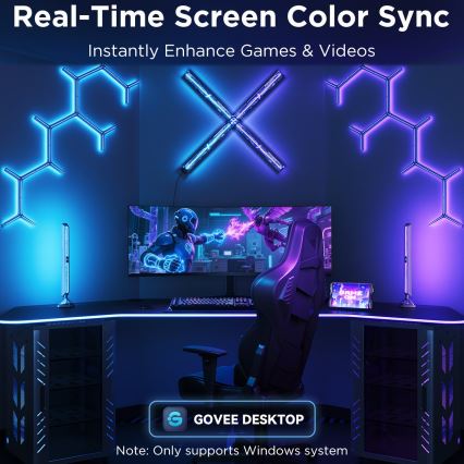 Govee - Smart RGBIC Gaming Pro ljuspaneler Matter Wi‑Fi