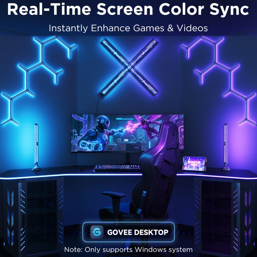 Govee - Smart RGBIC Gaming Pro ljuspaneler Matter Wi‑Fi